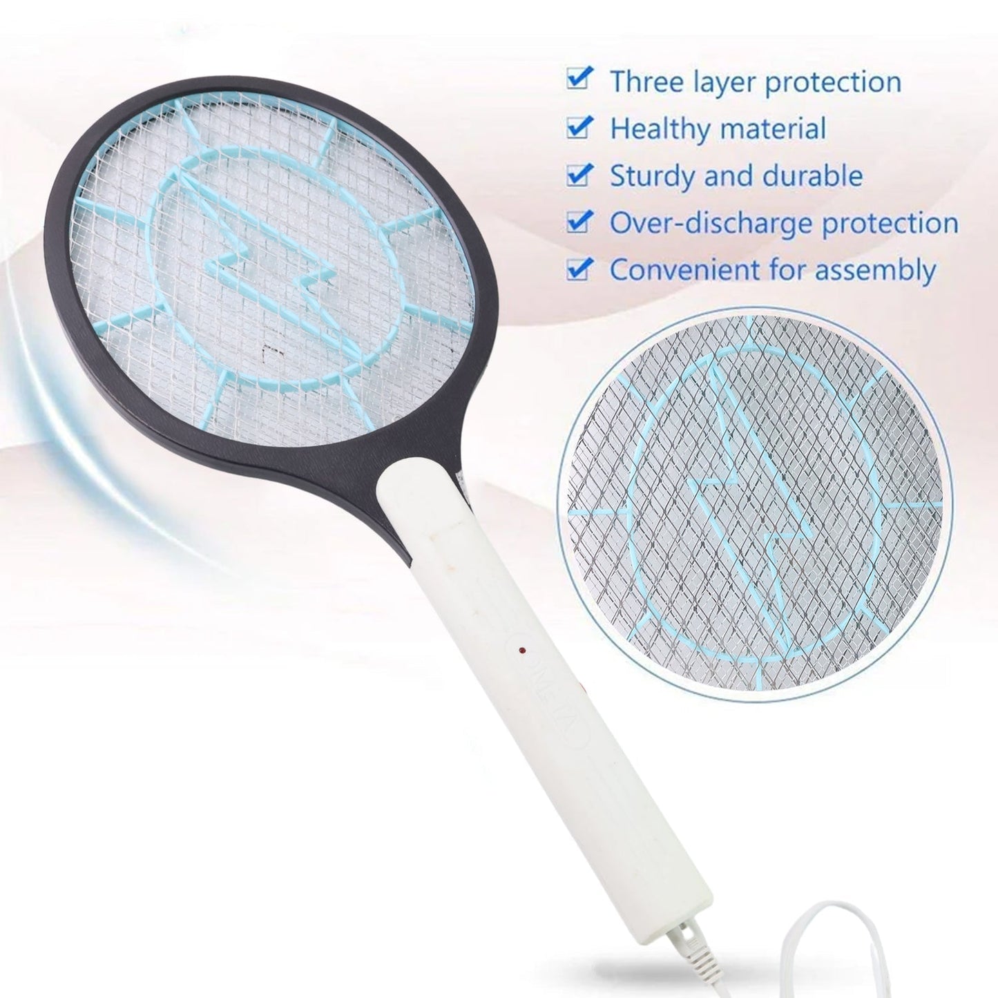 Rechargeable Mosquito Killer Racket – Electric Fly Swatter (1 Pc, Quality Assured)