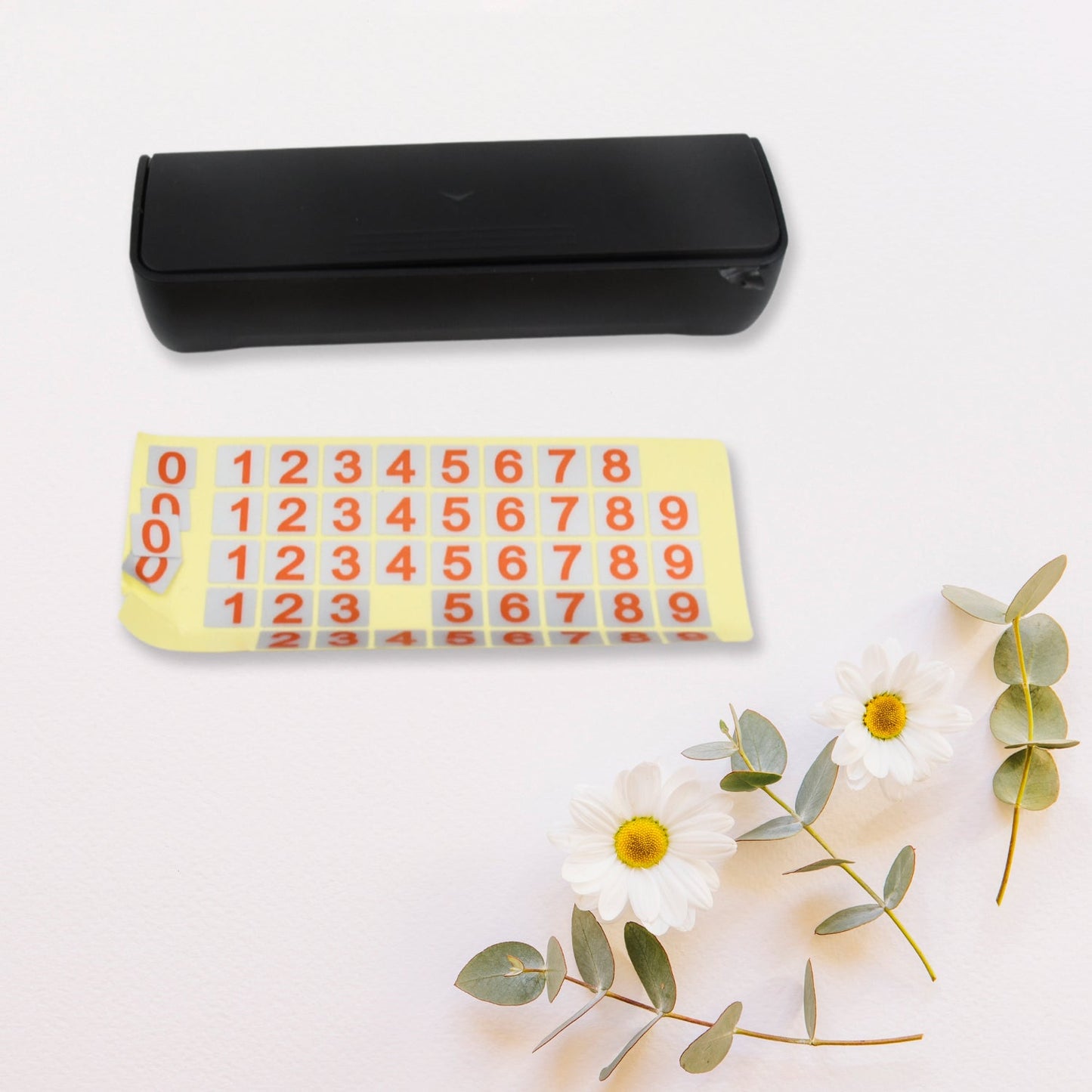 Temporary Car Parking Mobile Number Display with Magnetic Numbers Stickers (1Pc)