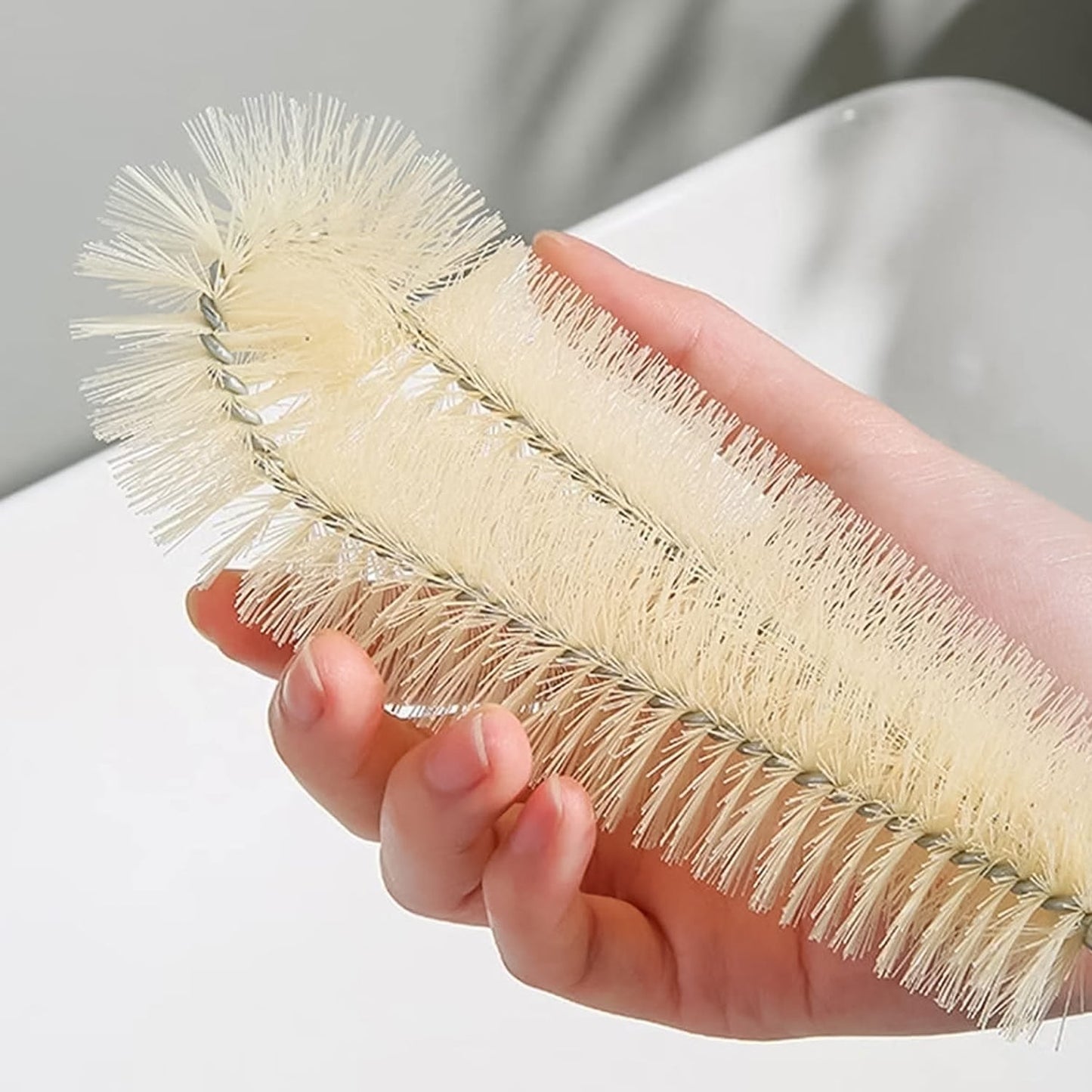 13 inch Bottle Brush, Bristle Brush with Wood Handle, Washing Brush with Wooden Handle, Kitchen Cleaning Tool, Brushes for Dish, Tumbler, Teapot, Cup, Pan