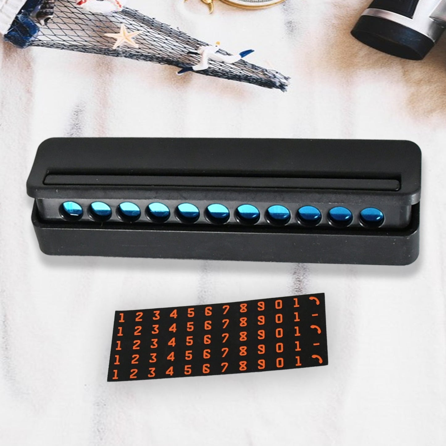 Temporary Car Parking Mobile Number Display with Magnetic Numbers Stickers,Car Parking Magnetic Mobile/Telephone Number Plate (1Pc)