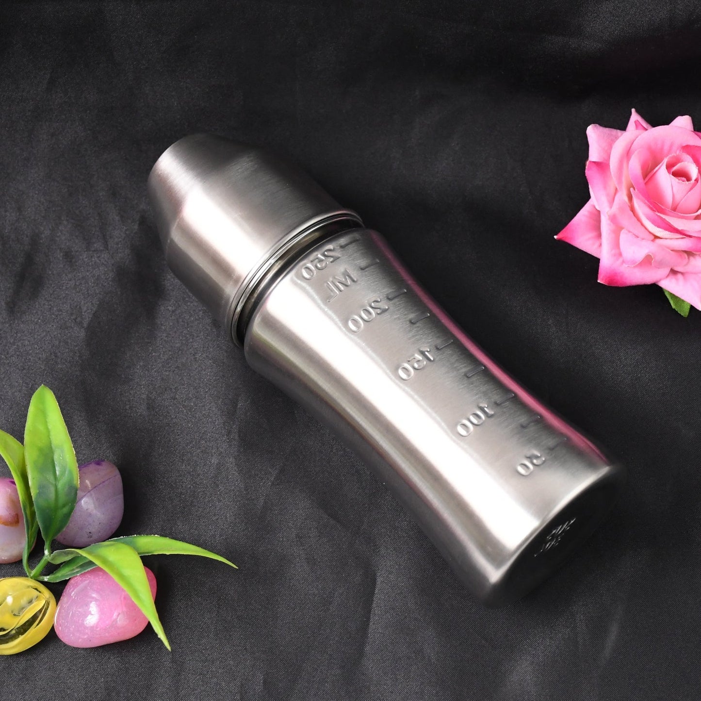 Ganesh Stainless Steel Baby Feeding Bottle, Milk Bottle for New Born / Infants / Toddler Up to 3 Years, BFA Free (250 ML Approx)