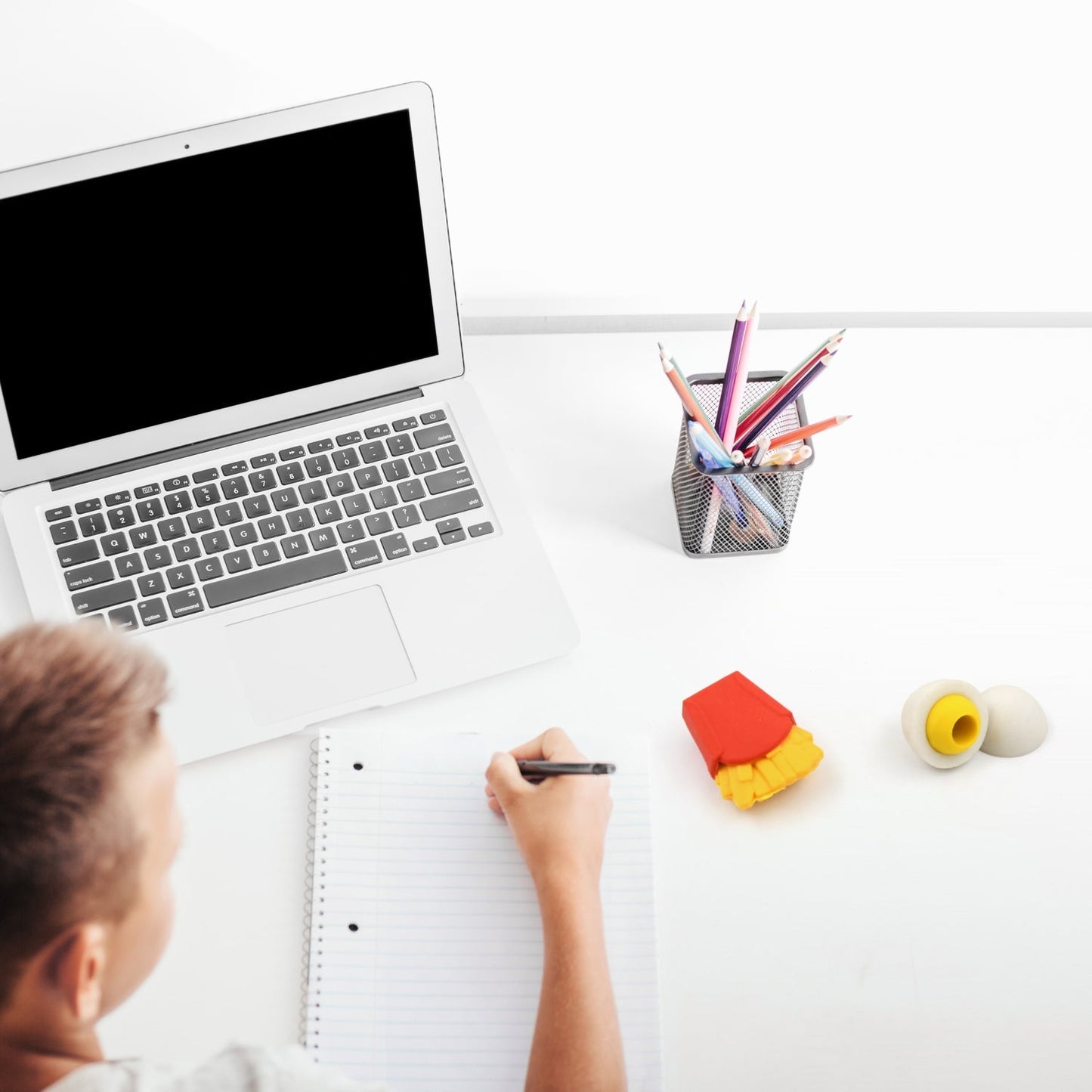 3D Food-Shaped Colorful Eraser Set – Cute Novelty Mini Erasers for Kids (5 Pc Set)