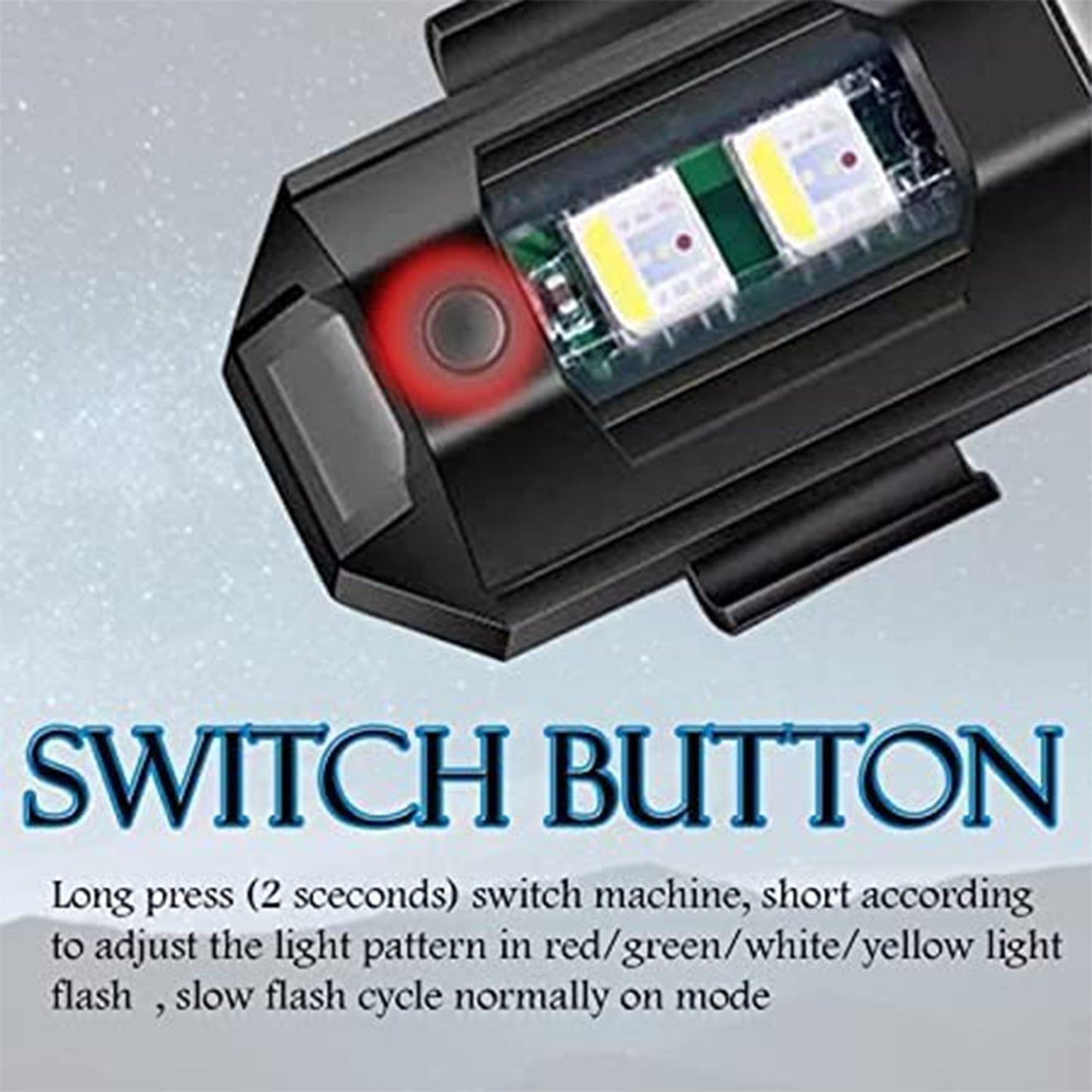 Mini LED Strobe Lights, Waterproof Lights, Lightweight RGB LED Lights Drone Strobe Lights Veicle Anti-Collision Strobe Light Bike Motocycle Lights USB Recharge Multi-colors