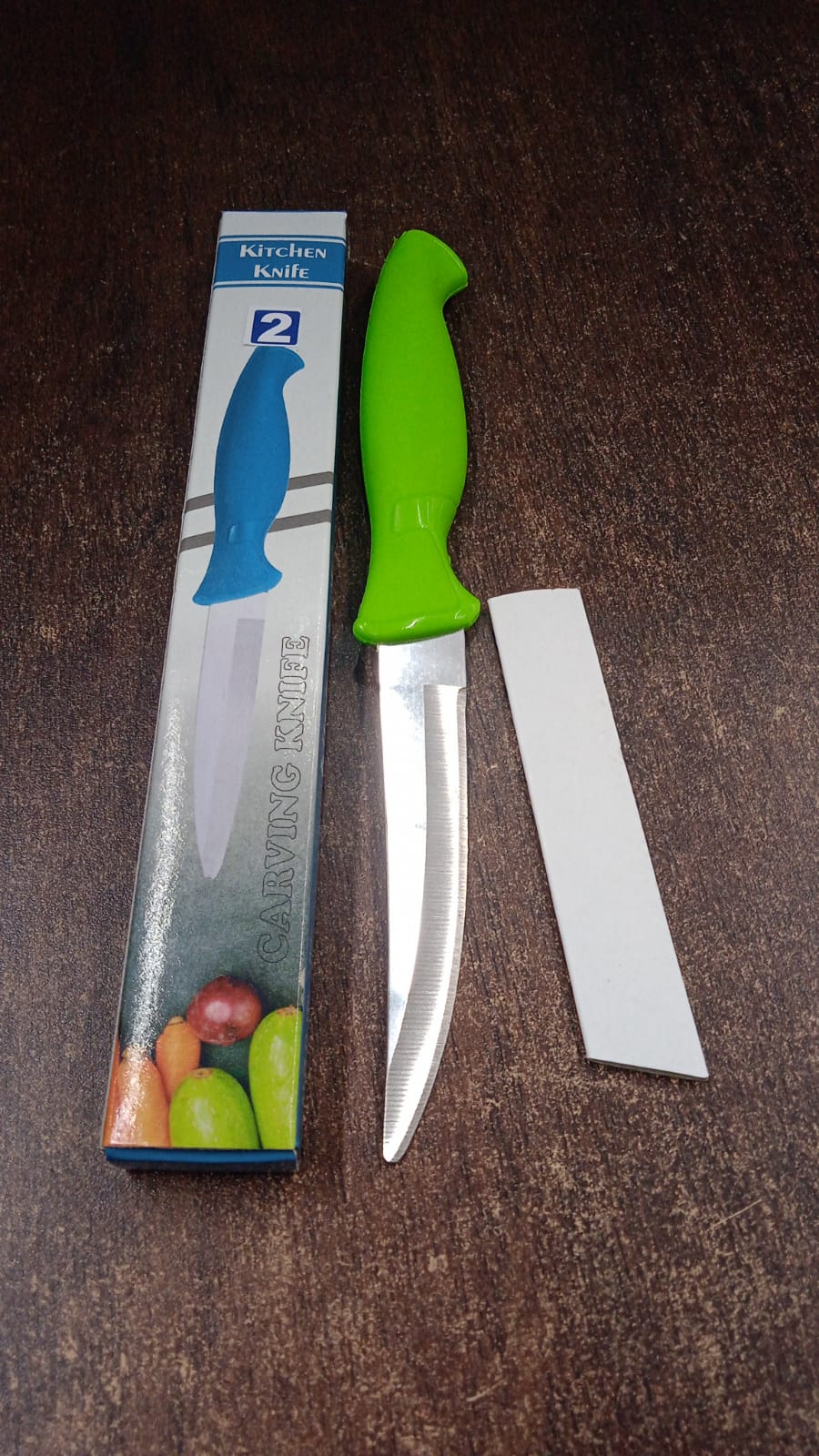 Heavy-Duty Stainless Steel Kitchen Knife with Ergonomic Handle (1 Pc)
