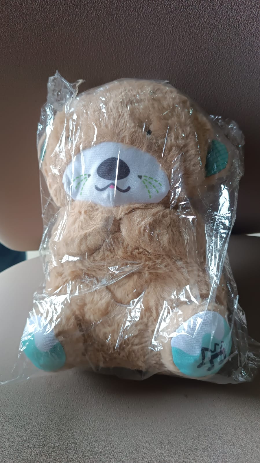 Soft Plush Musical Teddy Bear Toy with LED Light (1 Pc)