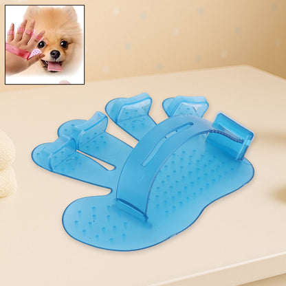 Rubber Pet Cleaning Massaging Grooming Glove Brush