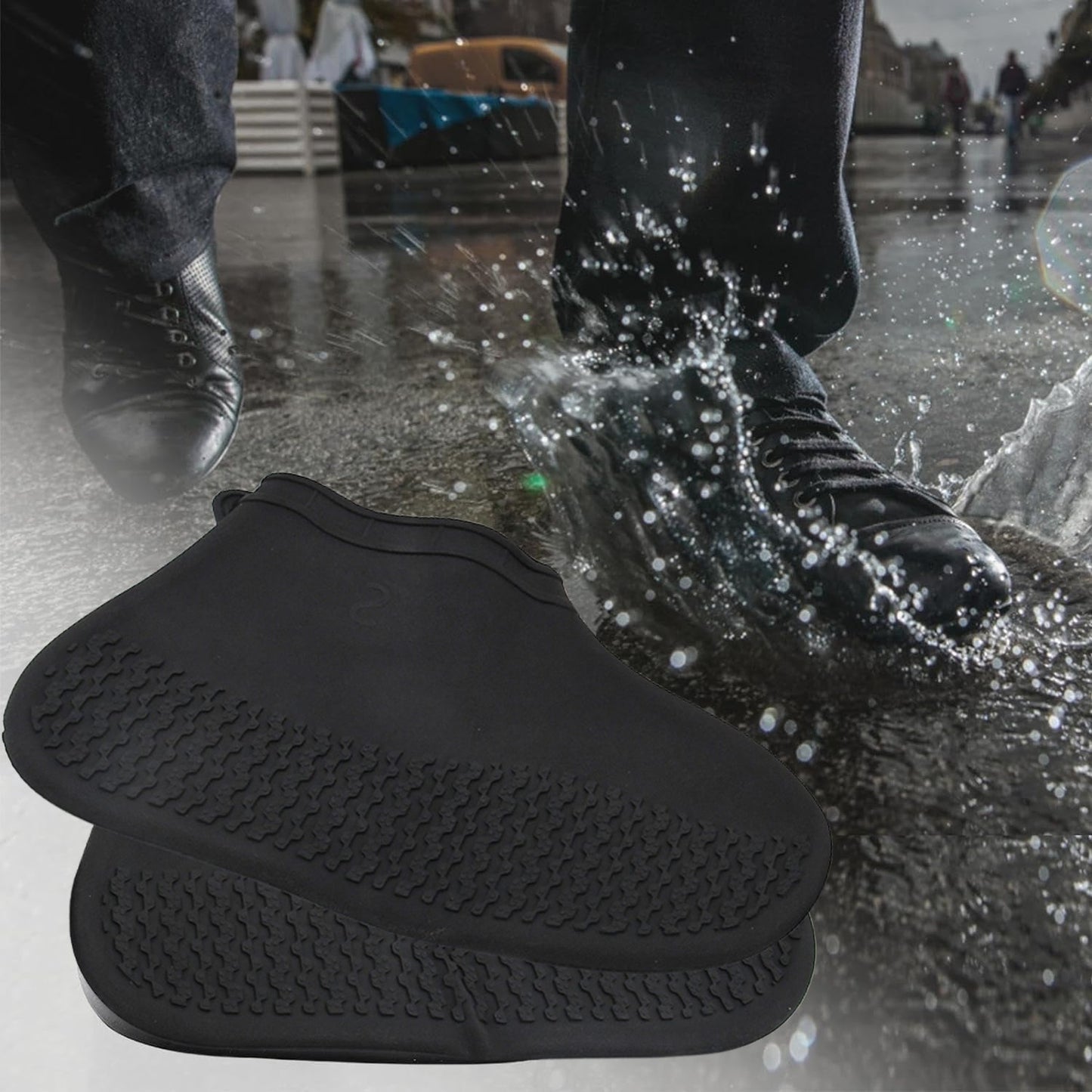 Non-Slip Silicone Rain Reusable Anti skid Waterproof Fordable Boot Shoe Cover (Small Size / 1 Pair / Mix Color)