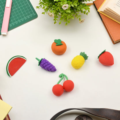 3D Mix Design Fancy & Colorful Erasers – Cute Novelty Eraser Set for Kids & School Prize (1 Set)