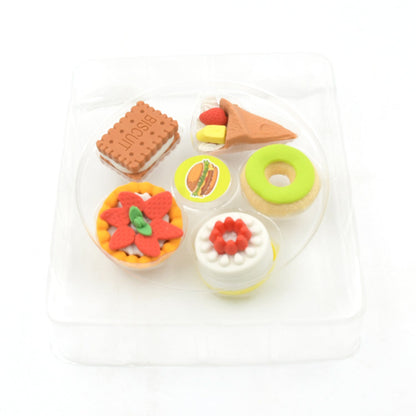 3D Fast Food Erasers Set, Cute Mini Colorful Erasers for Kids Gift & School (5 Pcs)