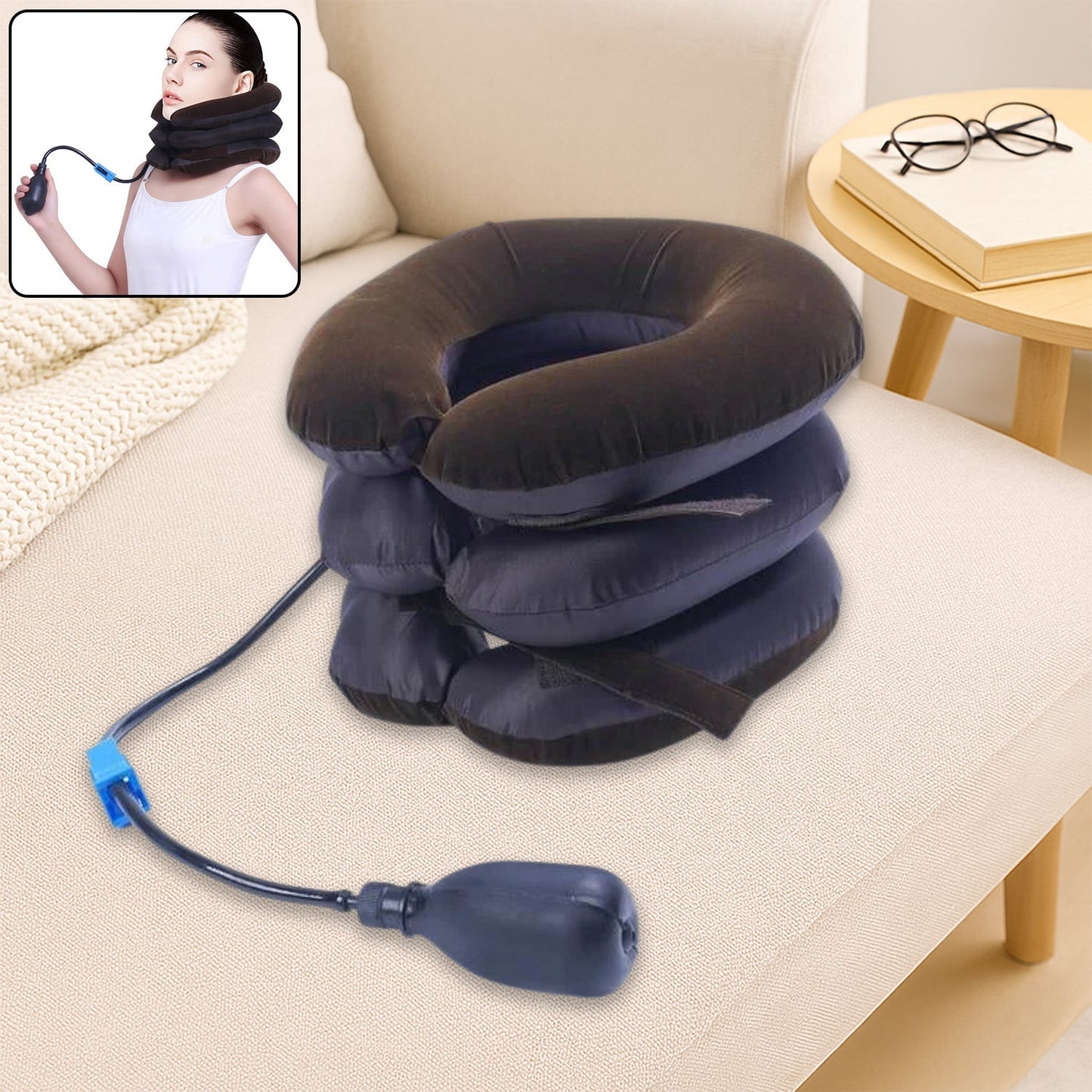 Three Layers Neck Traction Pillow