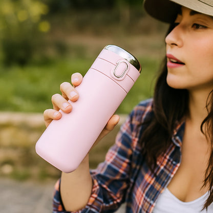 Smart Vacuum Insulated Water Bottle with LED Temperature Display (Mix Color & Design / 320 ML / 1 Pc))