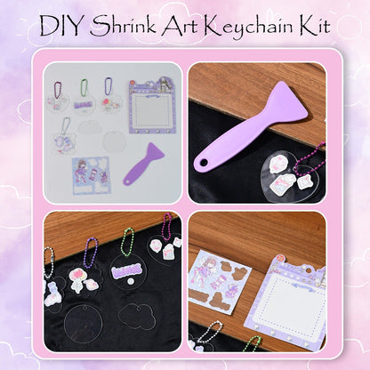 DIY Shrink Art Keychain Making Kit for Kids (1 Set)