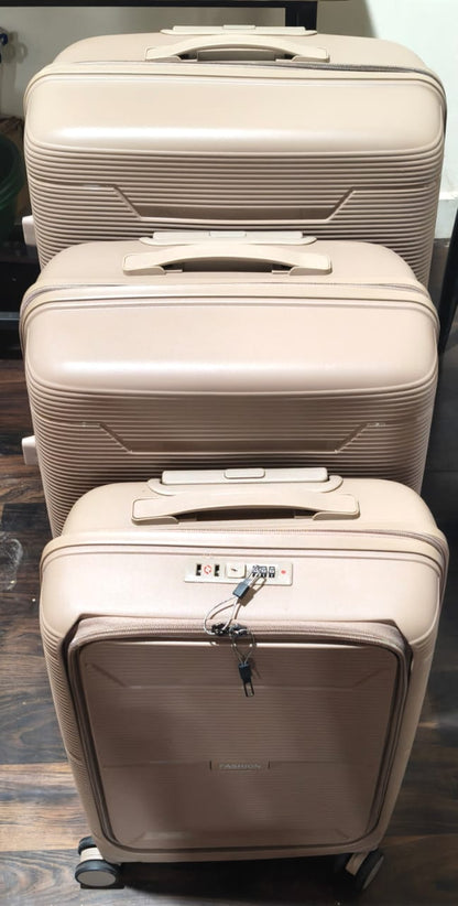 Hard-Shell Trolley Luggage Bag (Set of 3-pice / Mix Color)
