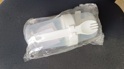 2-Piece Salad Cup Lunch Container with Dressing Storage and Reusable Fork