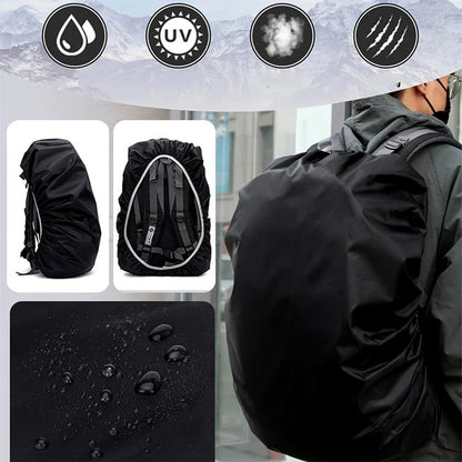 Heavy Waterproof Nylon Rain Cover/Dust Cover - Elastic Adjustable for Laptop Bags and Backpacks, School Bag Waterproof Cover, Dust Proof, Backpack, Laptop Bag Cover (1Pc)