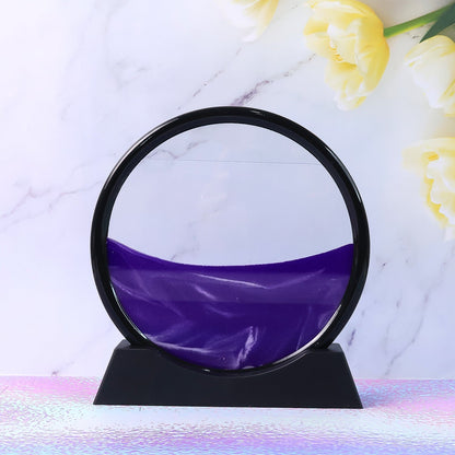 3D Moving Sand Art – Liquid Motion Deep Sea Sandscape with Round Glass Frame (1 Pc)