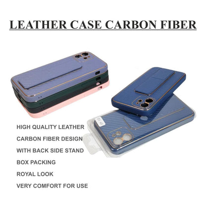 Samsung's Premium leather Carbon Fiber Hard Case & Covers Hard Case | Mobile Phone Cover | Back Case Cover Bumper Protection | Shockproof Protective Phone Case | Full Camera Protection