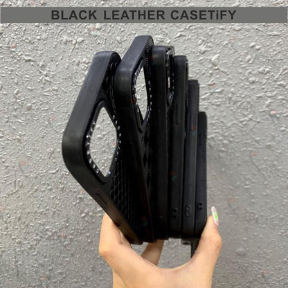 Black Leather Hard Case For Samsung